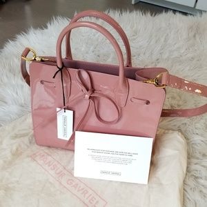 Mansur Gavriel Patent mini sun bag